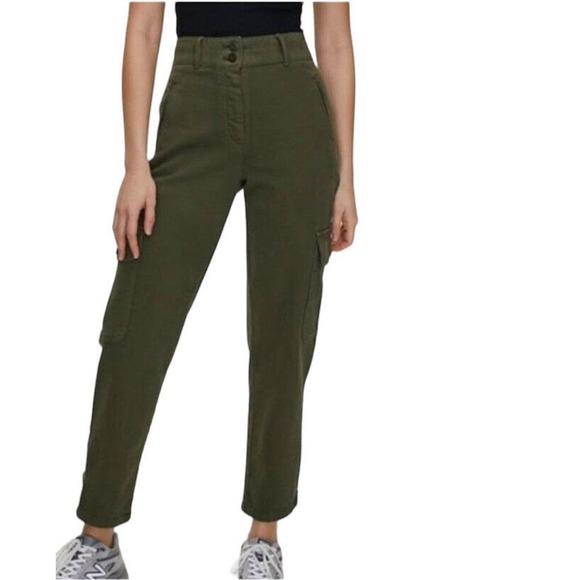 ARITZIA WILFRED FREE MODERN CARGO OLIVE GREEN BUTTON FLY PANTS SIZE 6 - Picture 11 of 11